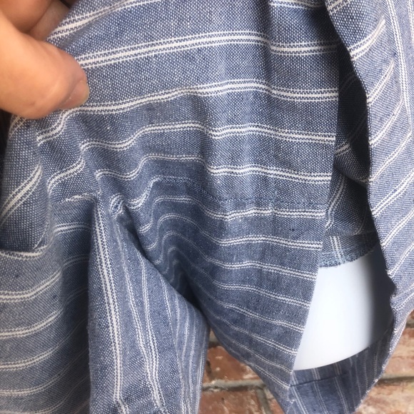 Ashley Stewart blue and white striped romper sz 12 - Picture 9 of 9